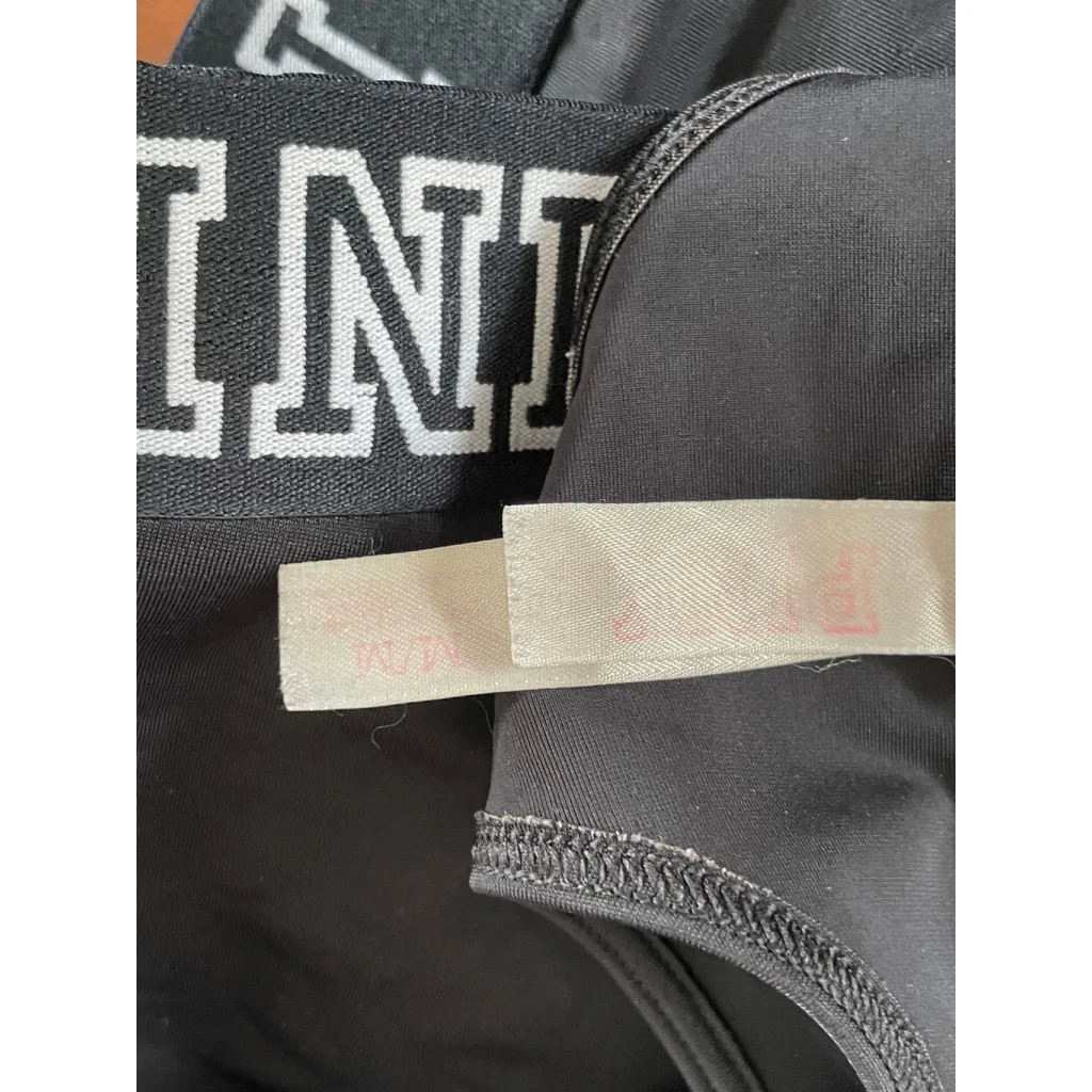 Women's PINK Black & White Sports Bra M - Image 4