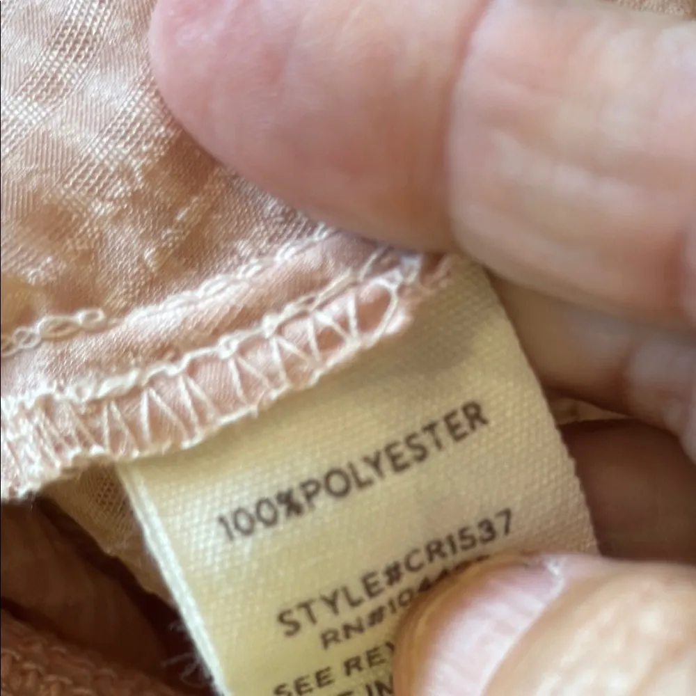 BLU PEPPER Pink Surplice Smocked Ruffle Top Size Large - Image 9