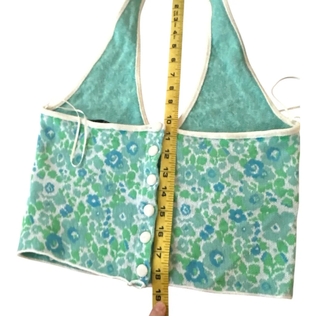 Zara Knit Floral Halter top 100% Cotton Size S - Image 6