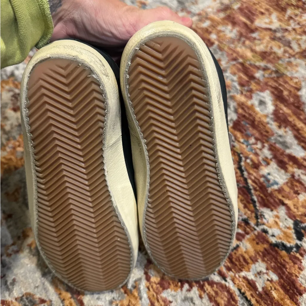 GOLDEN GOOSE Black Nubuck And Yellow Leather Hi Star Sneakers Size 7.5 - Image 5