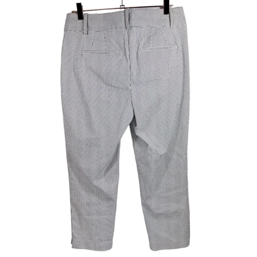 Ann Taylor Striped‎ Ankle Pants Size 4 Classic Nautical Casual Preppy Career - Image 2