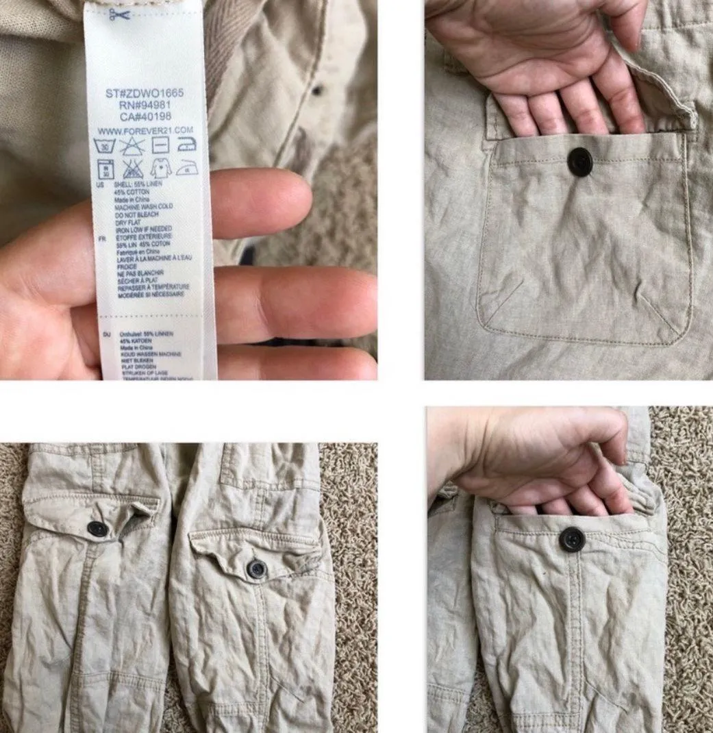 Vintage F21 Capri Cargo Pants Sz 25 - Image 7
