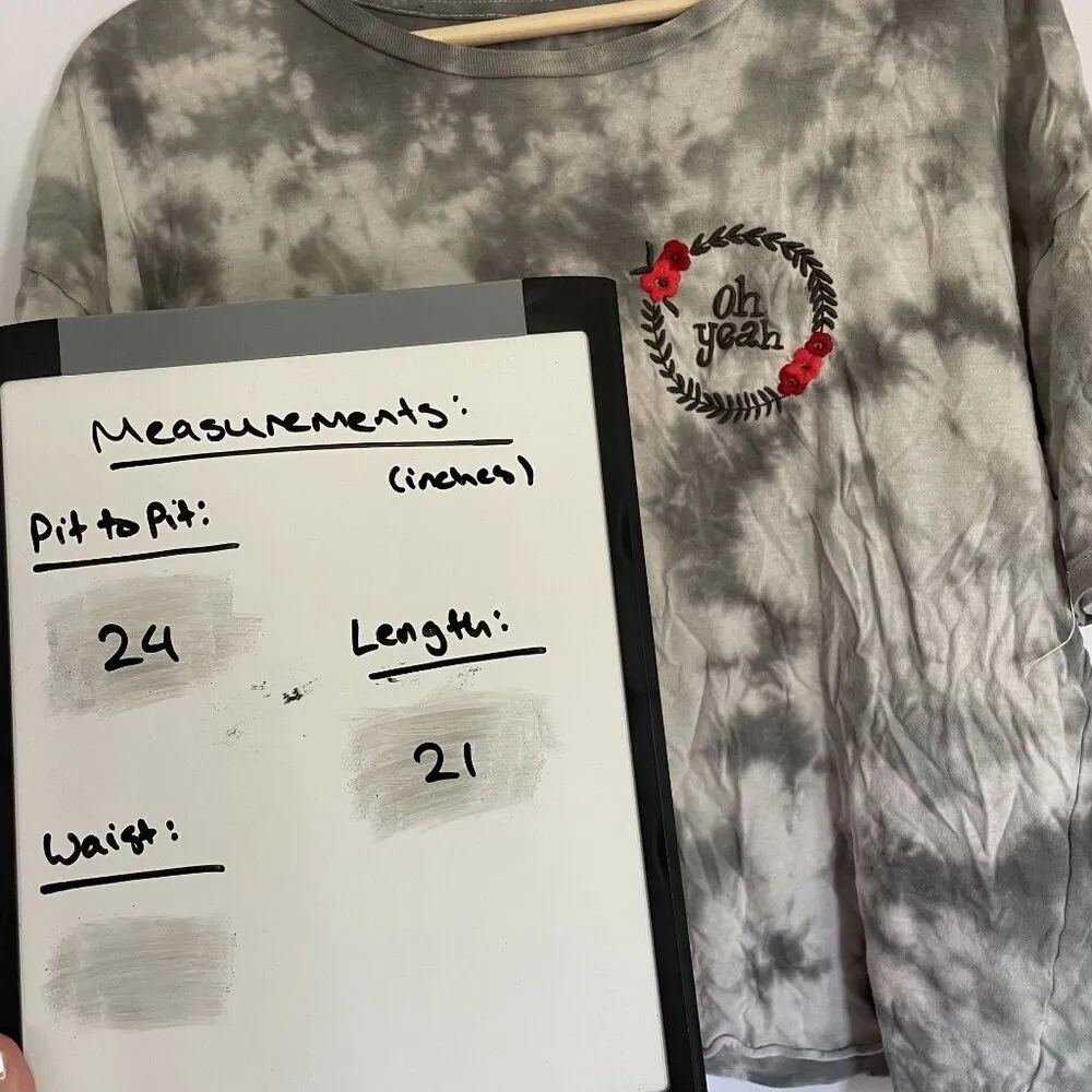 American Eagle outfitters oh yeah embroidery tie dye crop top summer casual - Image 4