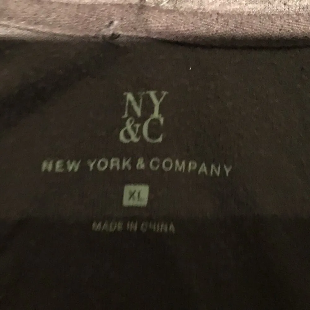 New York & Company Zip Up Jacket Purple Size XL - Image 4