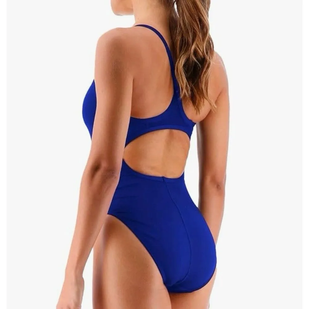 TYR Durafast Elite Solid Diamondfit Swimsuit Size 8 (34) Royal New With Tags - Image 3