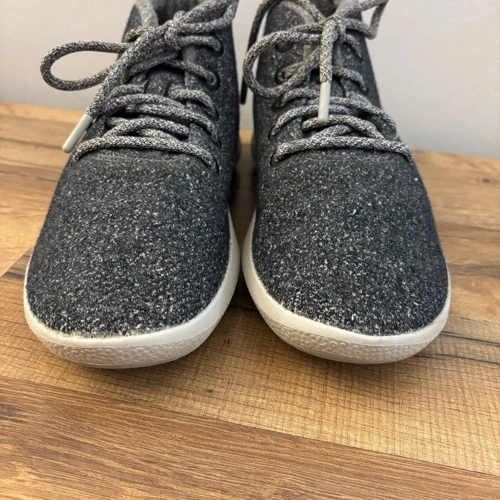 Allbirds High Top Wool Runner Gray Lace Up Sneaker Athletic Shoes - Image 3