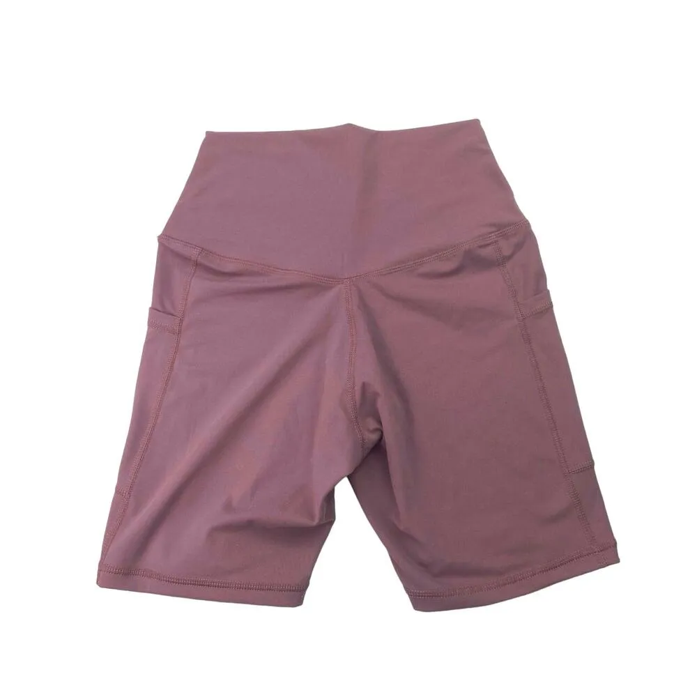 Colorfulkoala Purple Mid-rise Activewear Pockets Workout Yoga Biker Shorts Sz M - Image 2