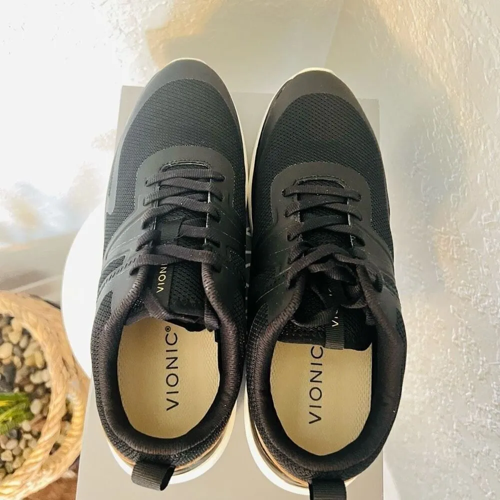 VIONIC Leyo Sneaker Orthotic Comfort Cushioned Tennis Shoes, Black, Size 8, NWT - Image 7