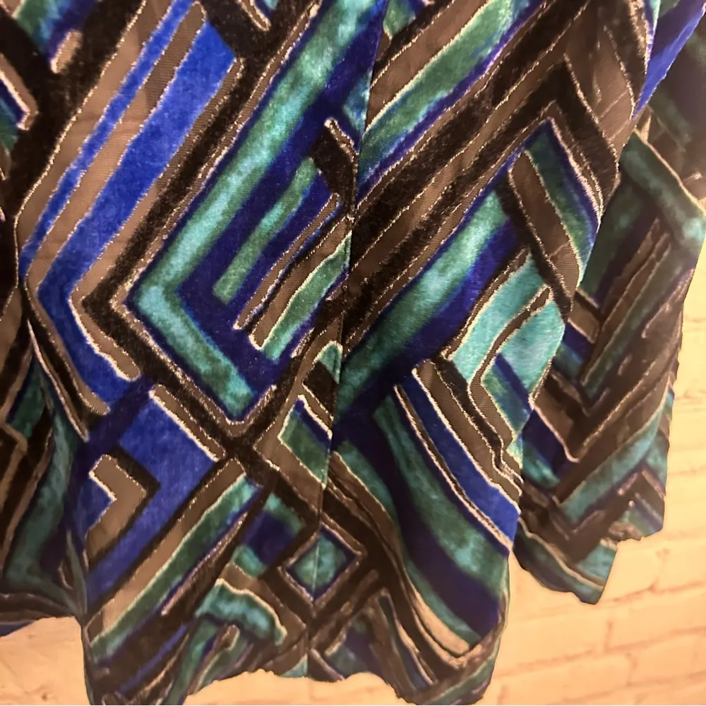 Chico's open front dark romance artsy colorful blazer size "1" or US 8 Medium - Image 4