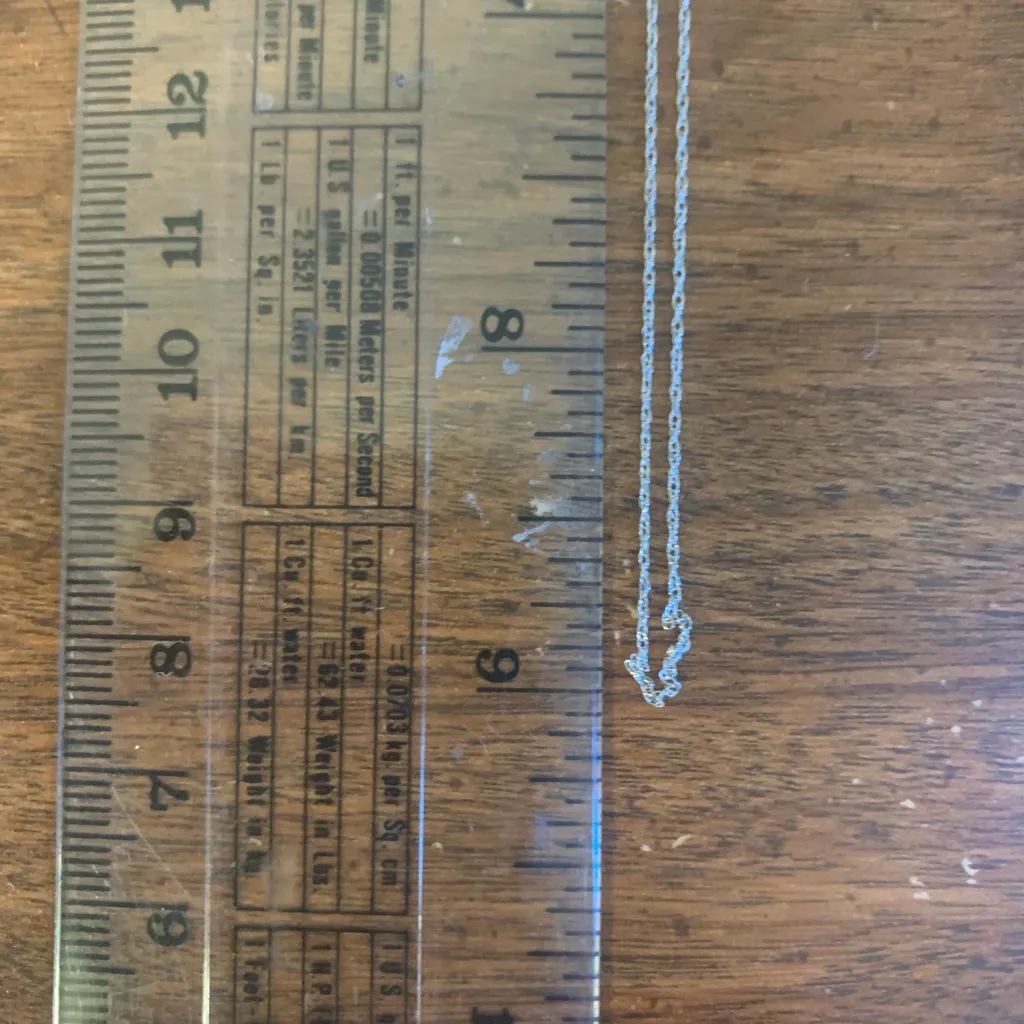 10k White Gold Dainty Chain - Image 4