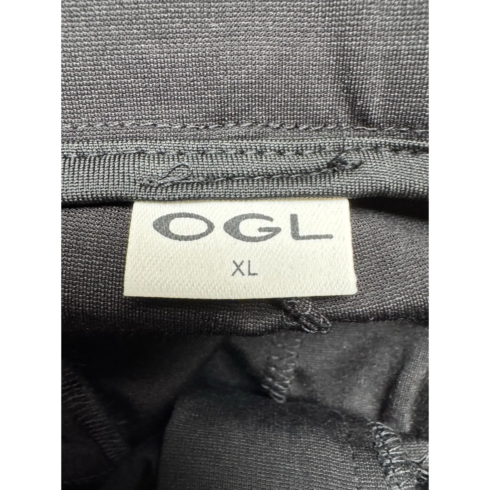 NWT OGL Black High Rise Wide Leg Pleated Bamboo Trouser Pants Women’s Size XL - Image 5