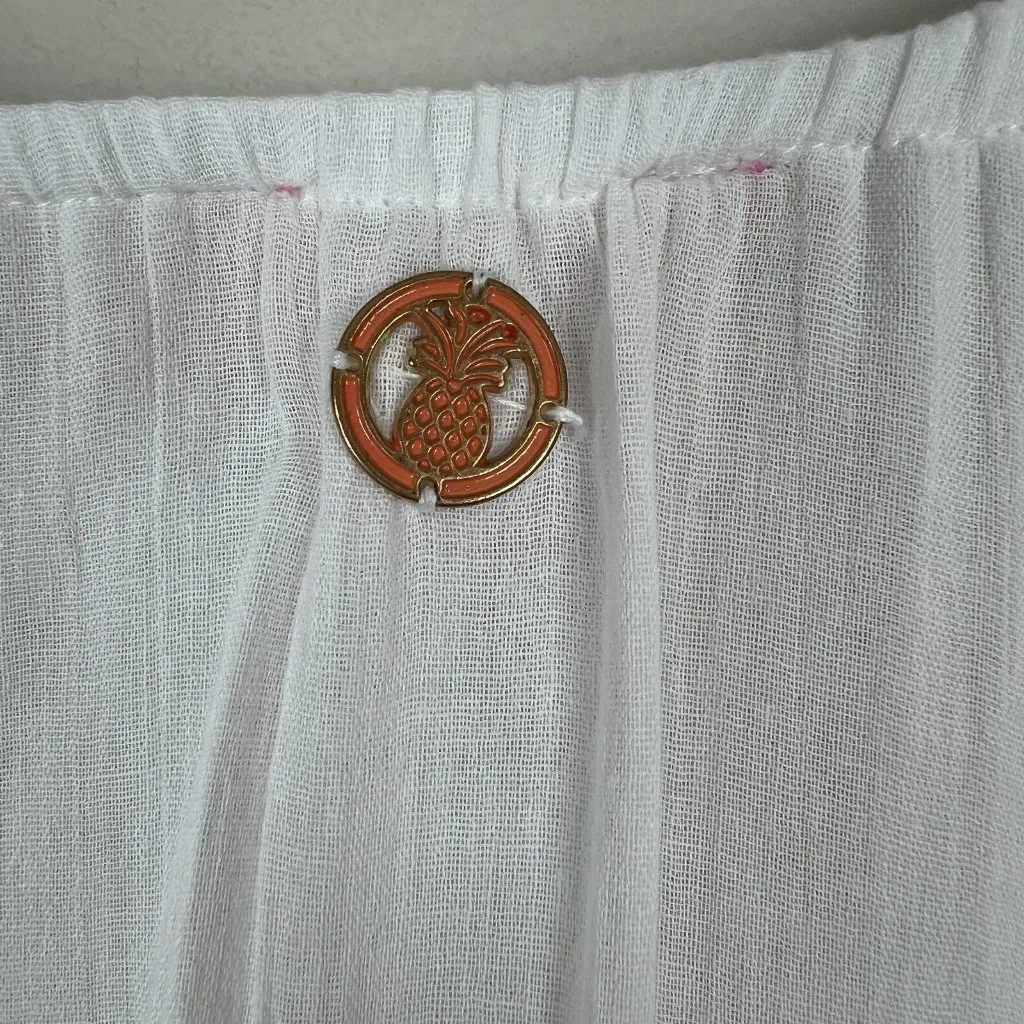 Simply Southern Maxi Dress Womens XXL White Embroidered Turtle Flowers‎ Boho New - Image 12