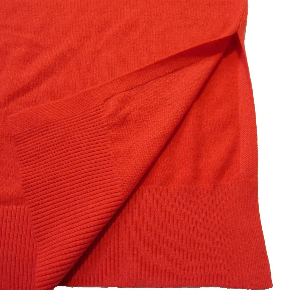 NWT Everlane The Cashmere Polo Dress in Persimmon V-neck Relaxed Sweater Knit L - Image 6