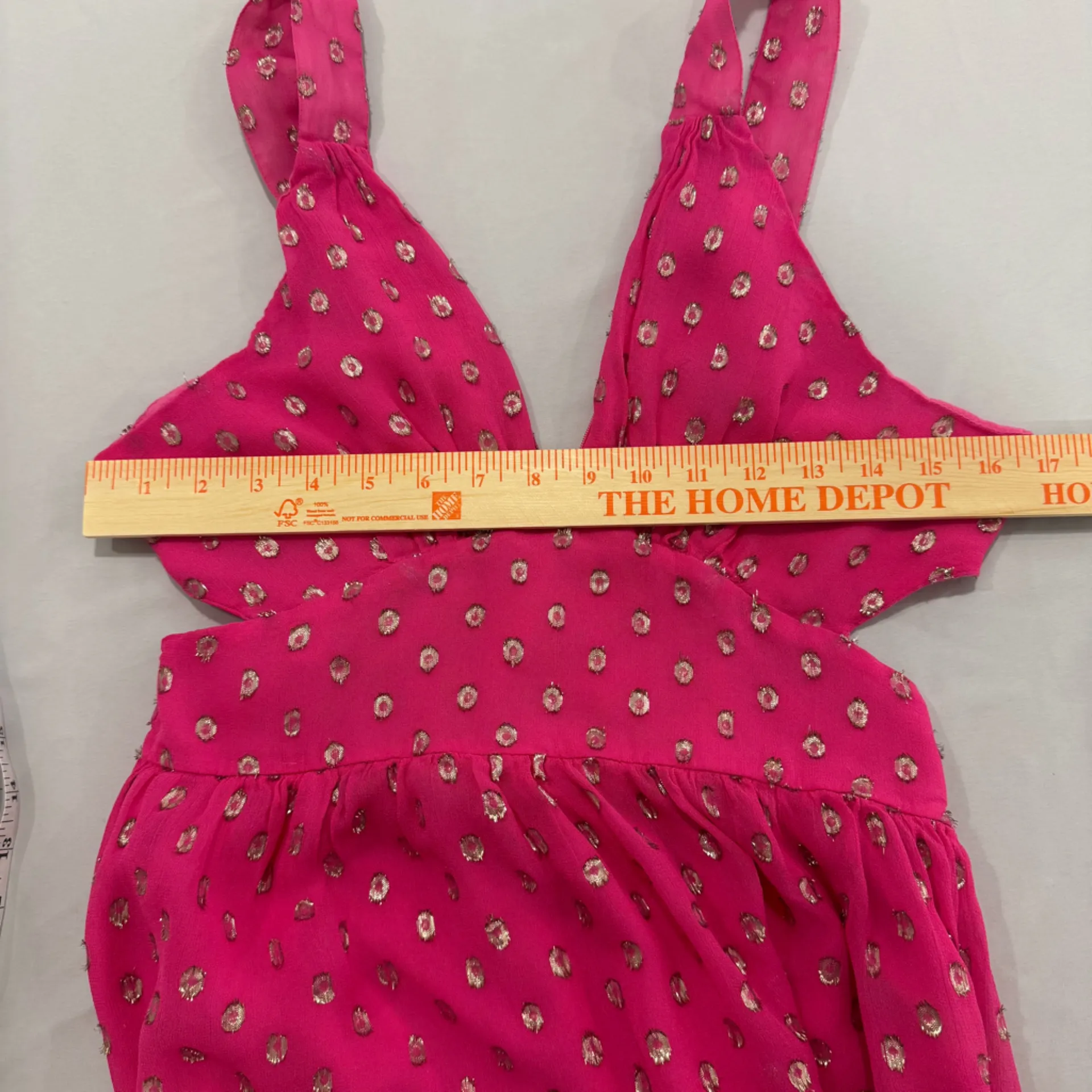 Lulus Dots and Wishes Hot Pink Polka Dot Cutout Maxi Dress Medium - Image 5