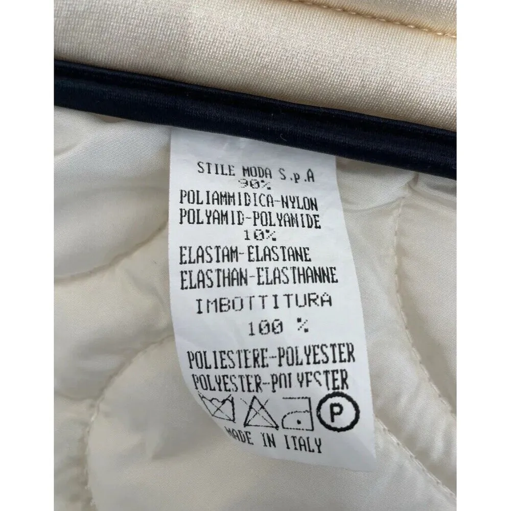 Jean Paul Gaultier 90s vintage Ivory quilted Hooded jacket Size Small - Image 4