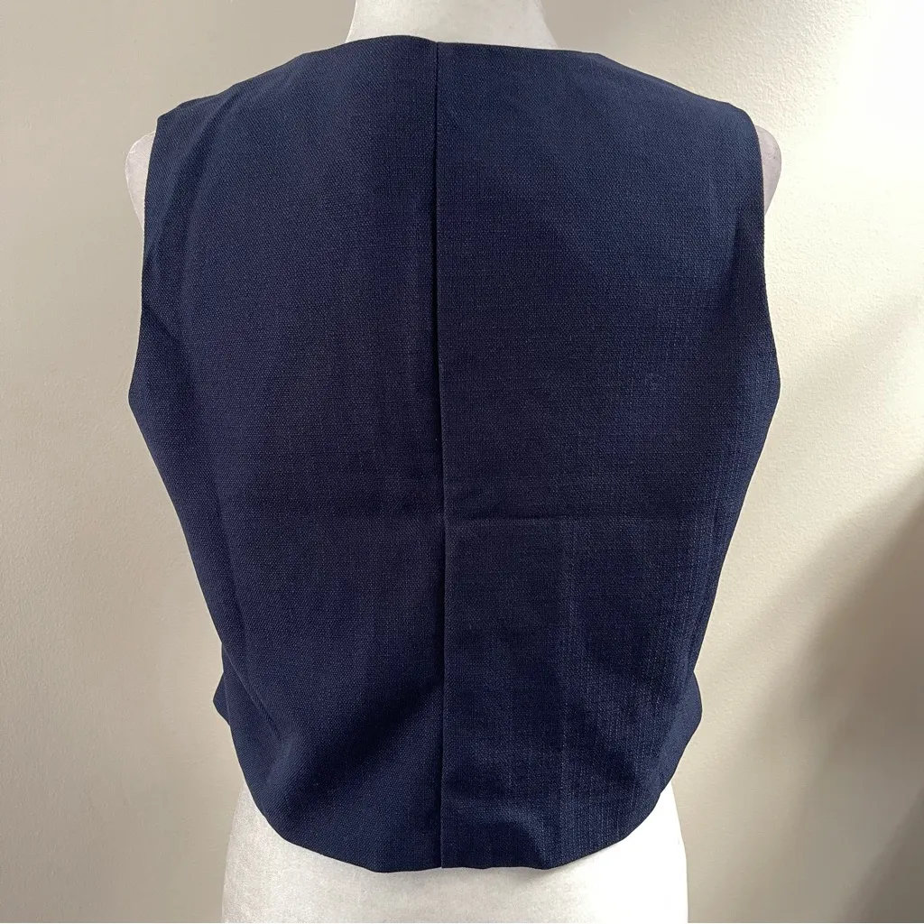 DAZY Sleeveless Vest Tank Top (Navy Blue) - Image 4