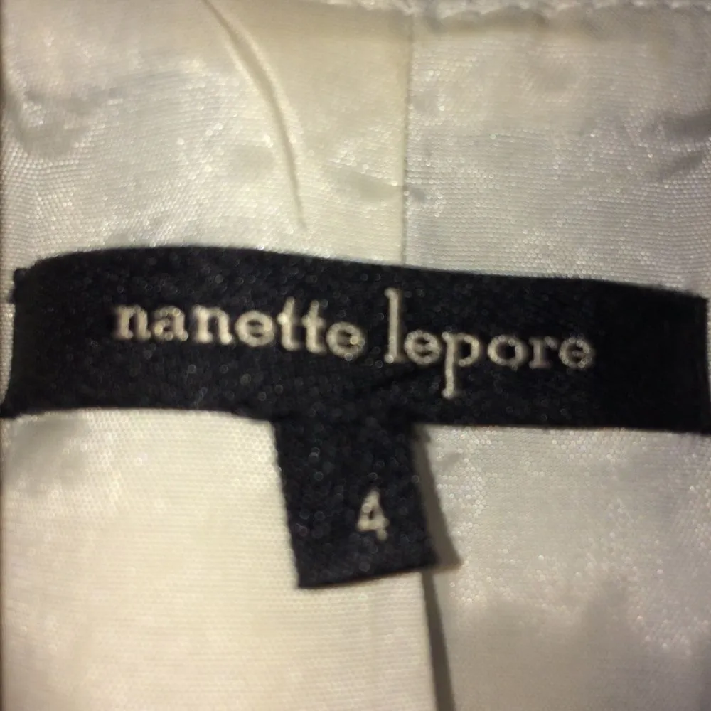 Nanette Lepore Womens Tribal Black/White/Teal-Gray 3/4 Length Sleeve Blazer-Sz 4 - Image 11