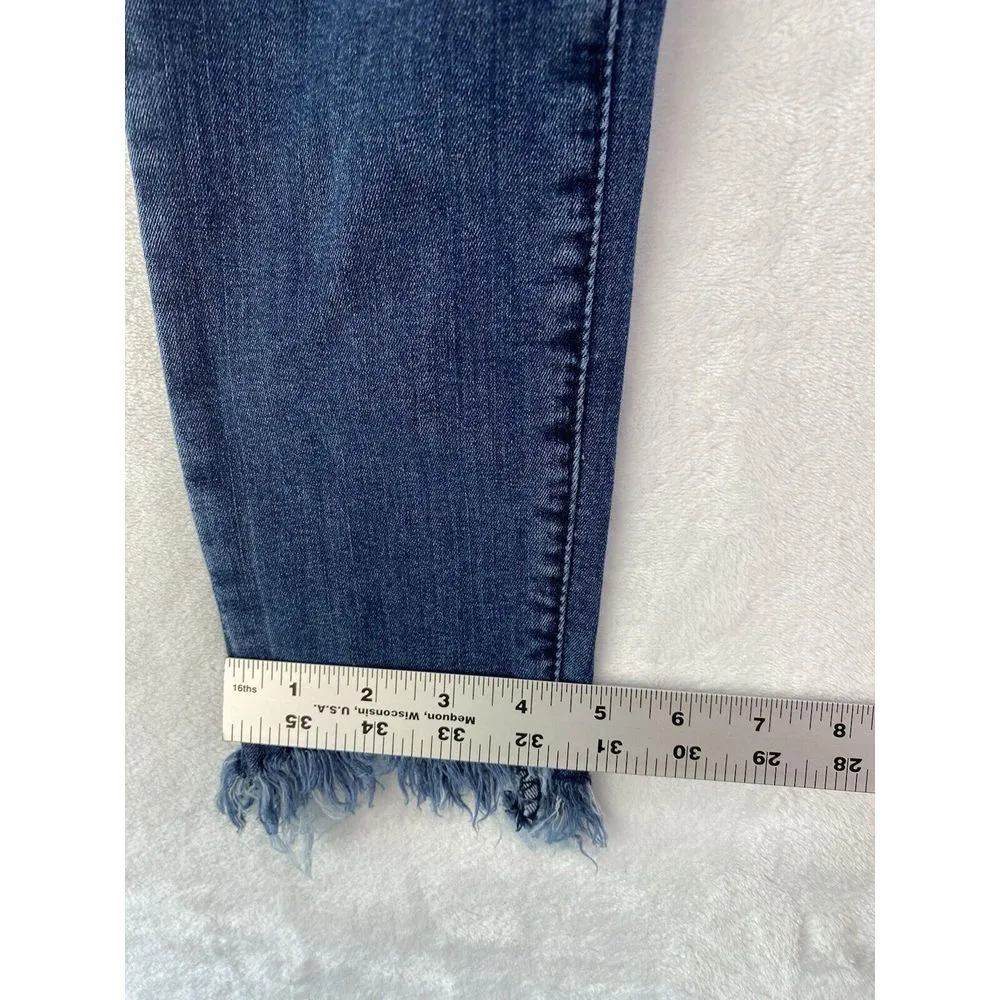 Show Me Your Mumu Blue Soho Zip Up Skinnies jeans Vintage rain wash Sz 25 - flaw - Image 6
