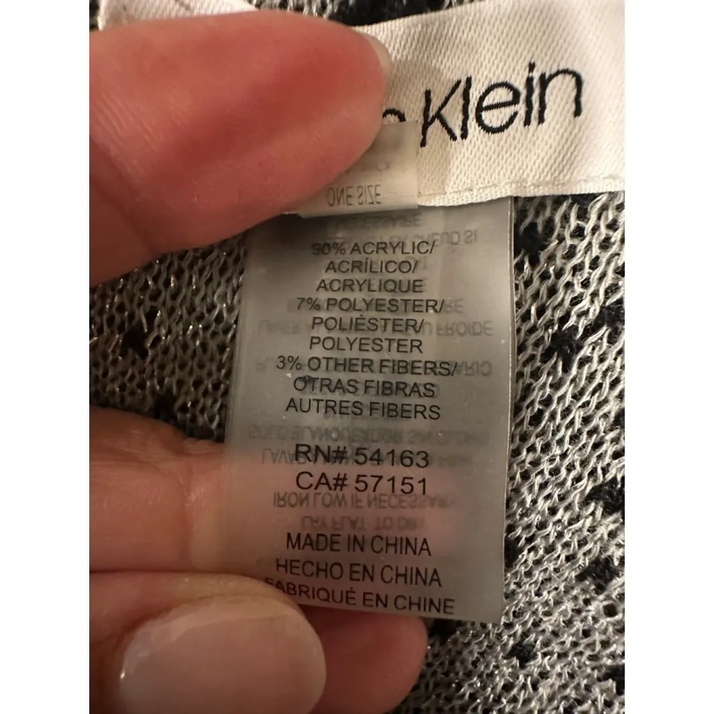 Women's Calvin Klein Cardigan One Size Black Gray - Image 6