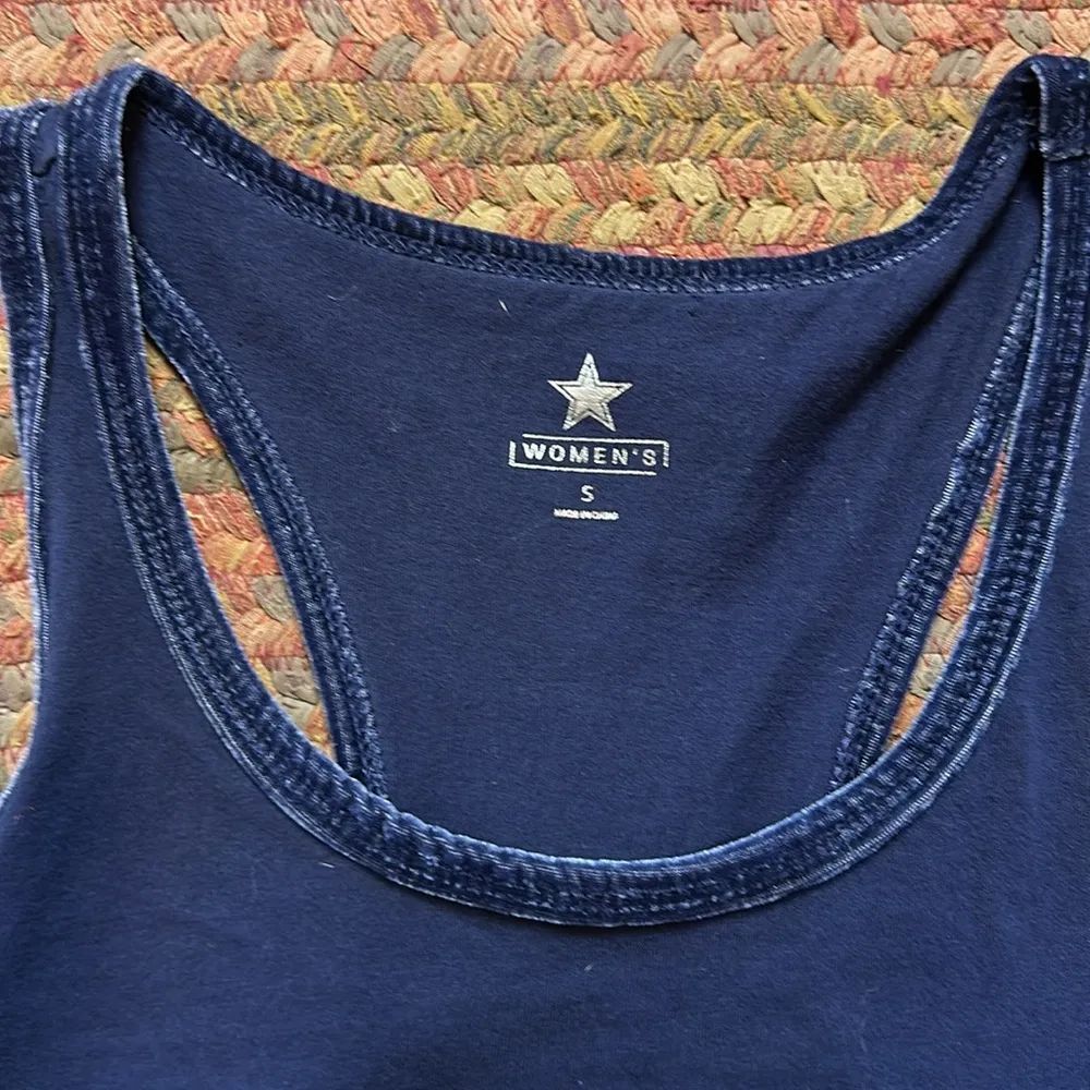 LETS HUDDLE DALLAS COWBOYS BLUE TANK NFL FOOTBALL - Image 4