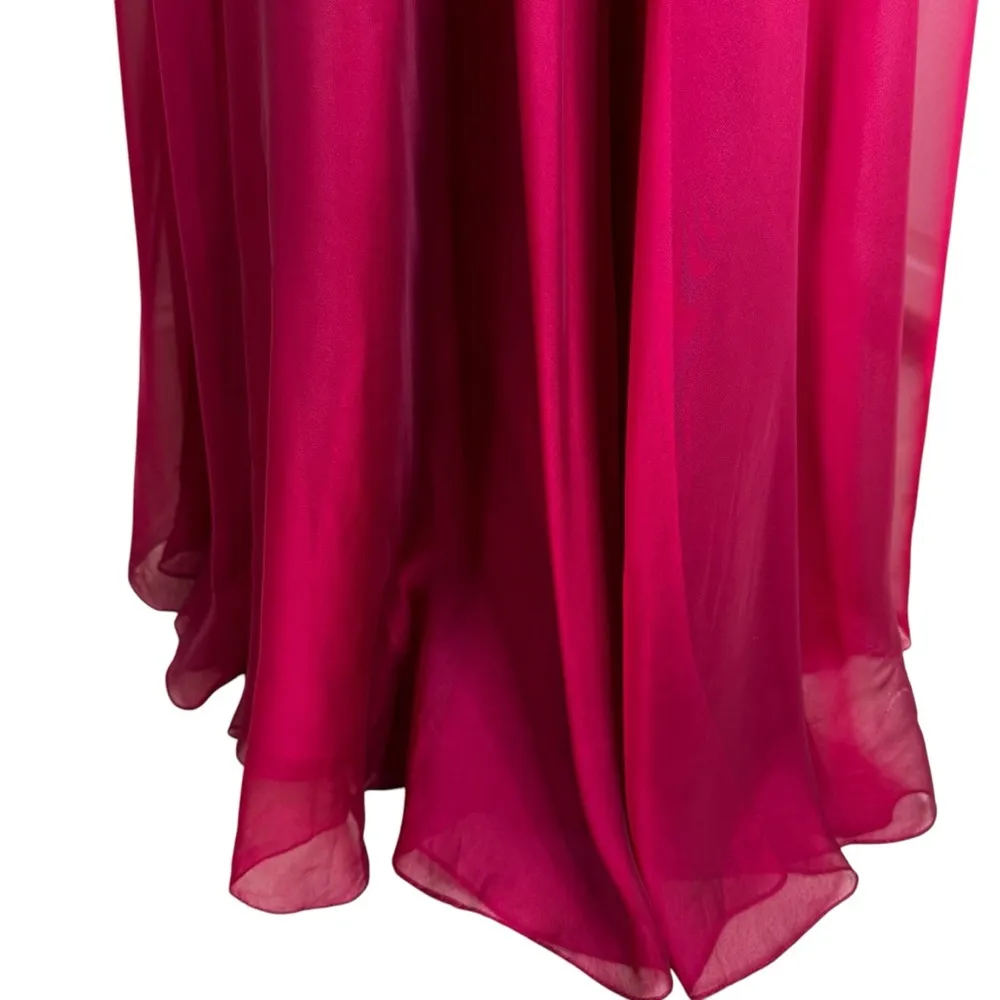 LA FEMME Strapless Prom Formal Dress Gown Cranberry Size 6 NWT - Image 11