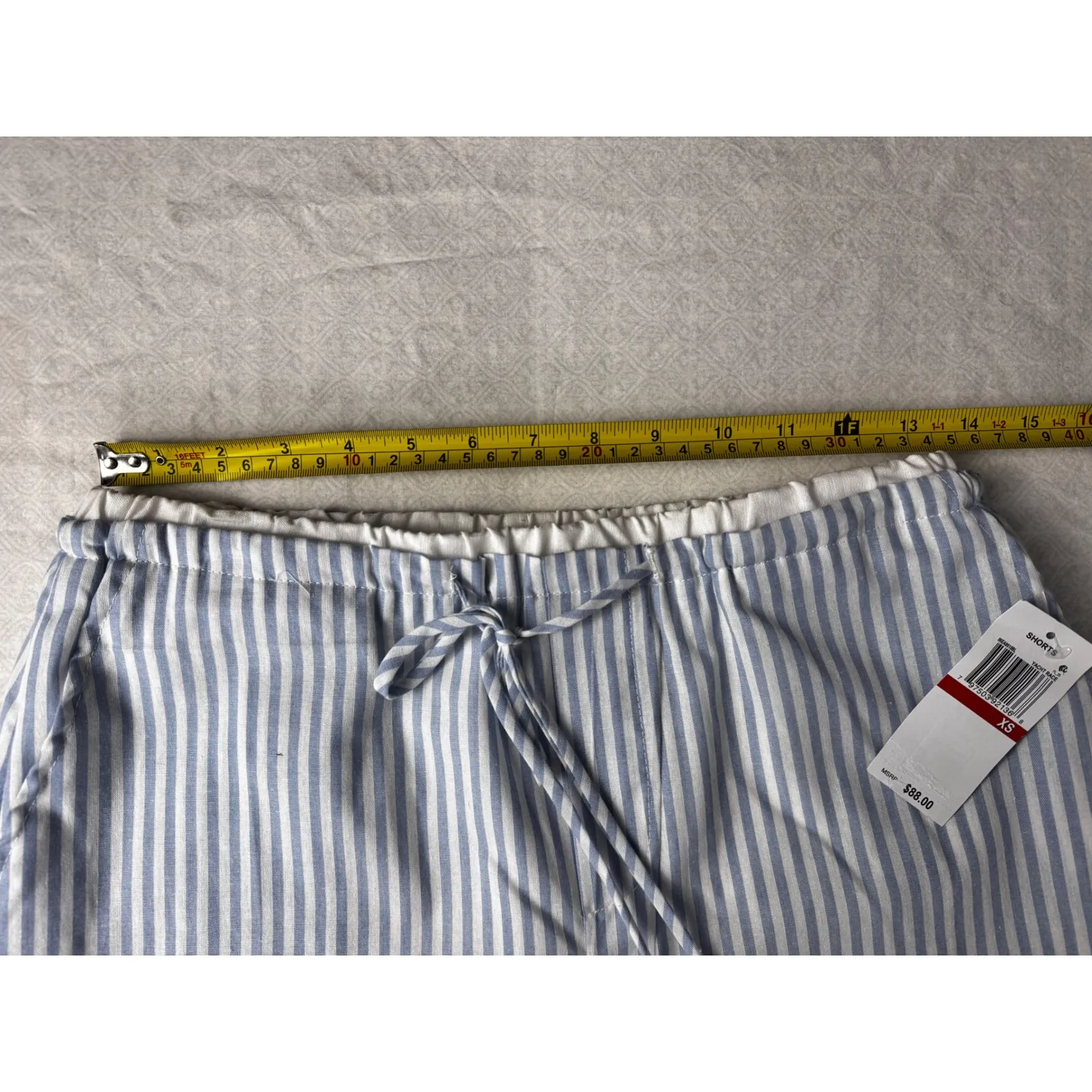 BLANKNYC Striped Lounge Shorts Women's XS Blue White Drawstring Waist - Image 8