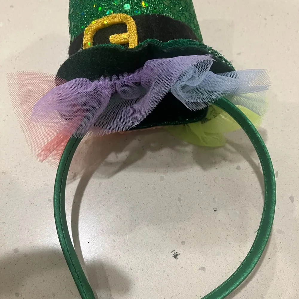 St. Patrick’s Day Mini Sequin Hat Headband Shamrock Hat 🎩 🍀 - Image 4