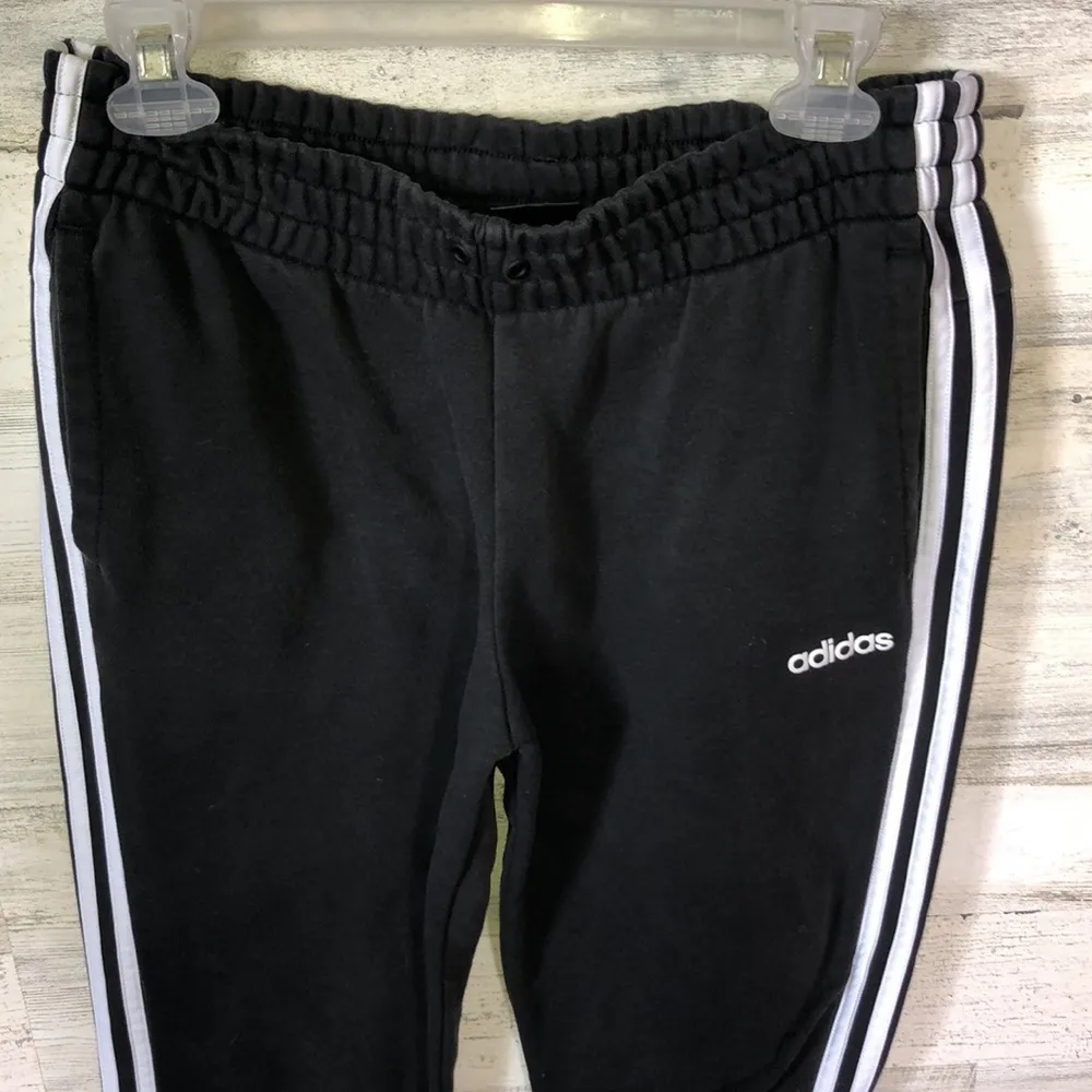 Adidas sweatpants 3 stripped pants size large black and white adidas joggers​​ - Image 2