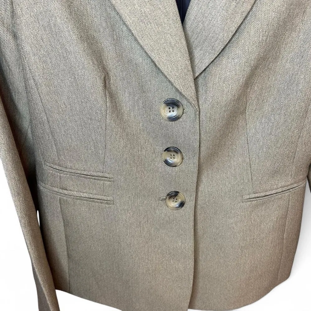 Vintage Herringbone Blazer | Sz 12 - Image 4