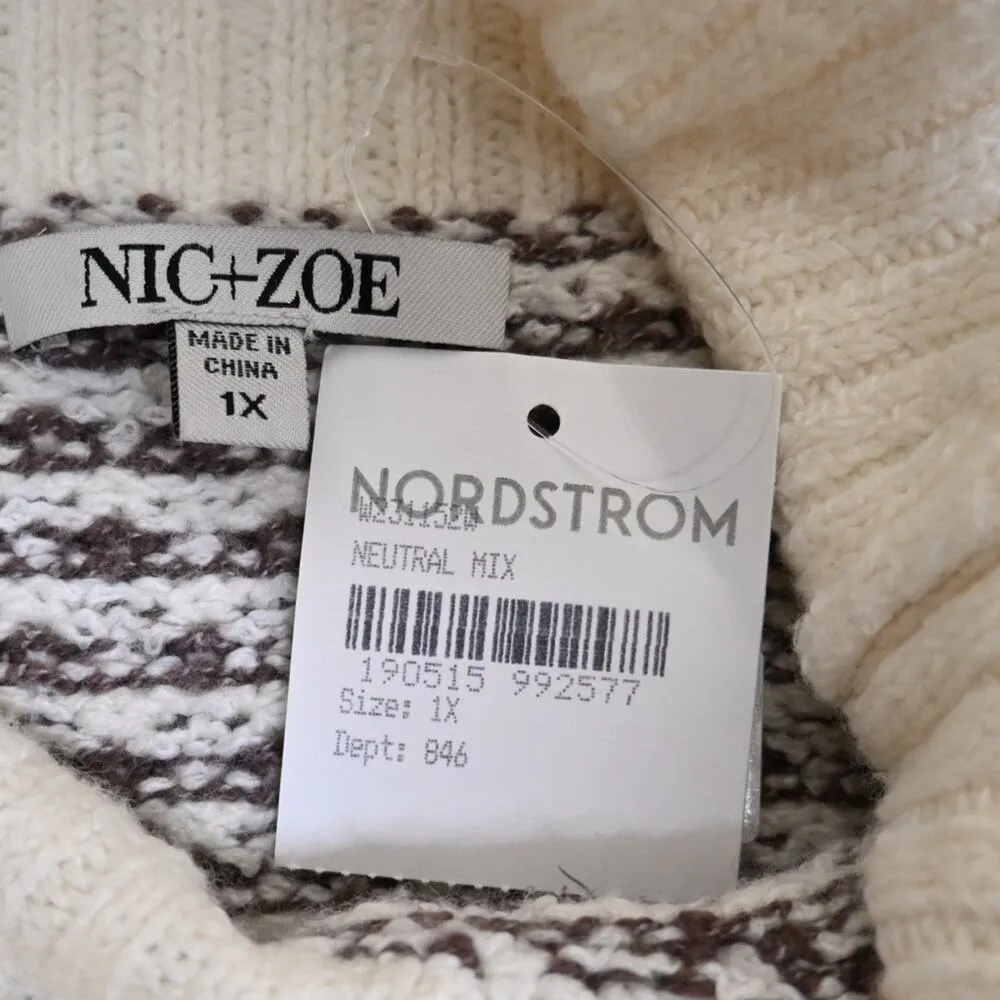 NIC+ZOE Womens 1X Plus Cozy Spot Turtleneck Sweater NEW - Image 8