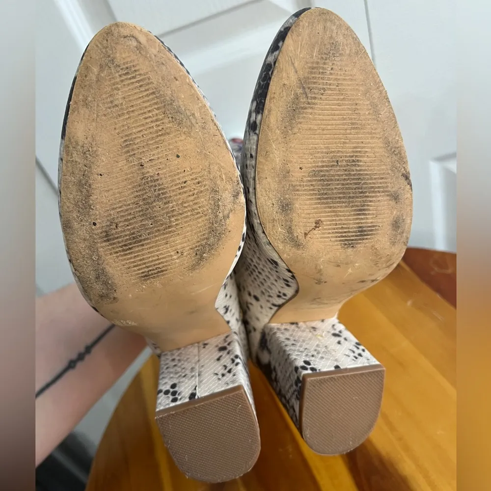 Steve Madden Rookie Natural Snake ankle booties size 7.5 - Image 6