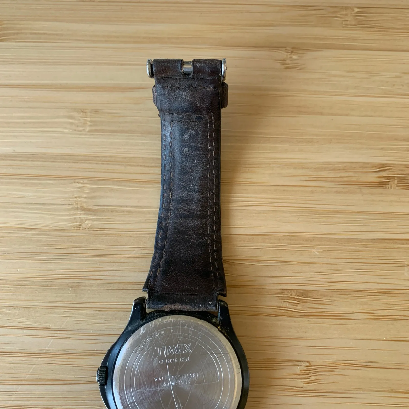 Timex Expedition Men's Indiglo Date Watch WR 50M Luminous Leather Band Black - Image 3