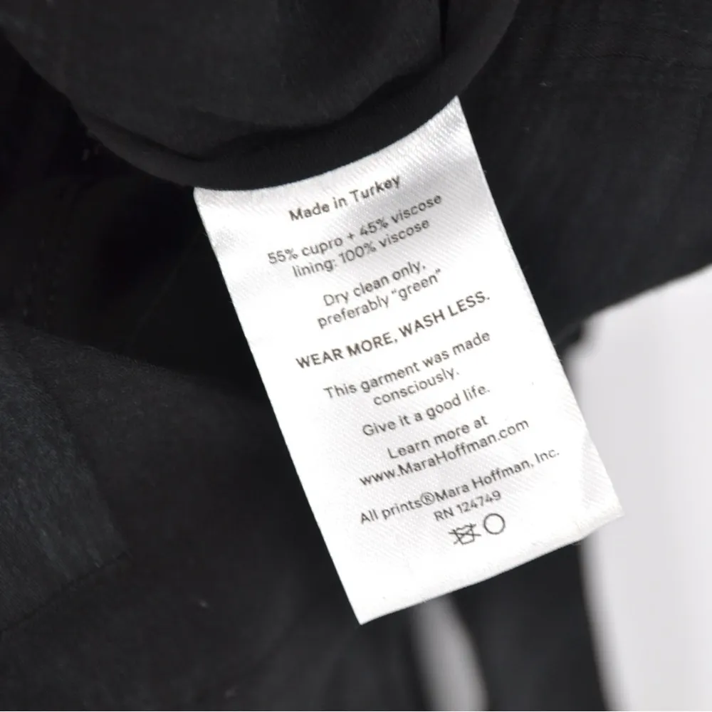 Mara Hoffman Grace Wrap Jumpsuit V-Neck Full Length in Plaid Black Women's XS - Image 10