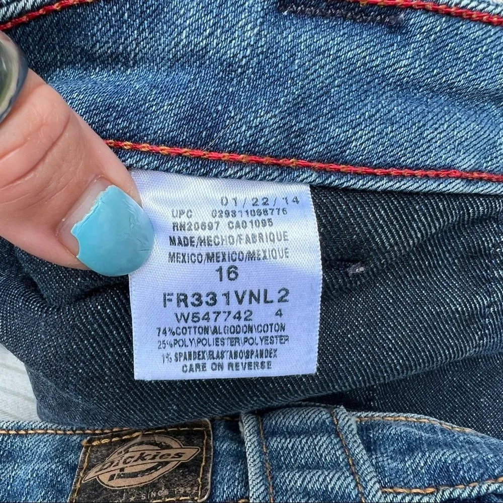 Dickies utility square pocket carpenter style jean shorts Size 16 - Image 4