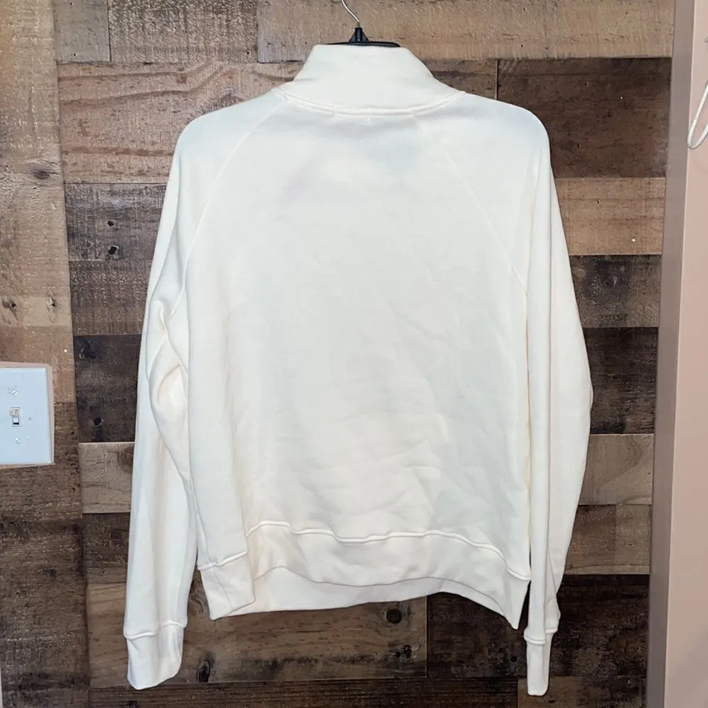 Peloton Incline Side Zip Pullover - Cream & Pink, NWT - Image 8