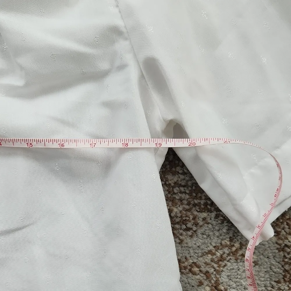 Vintage Cobble Lane Shirt Makers Short Sleeve Button Down Blouse White 16 - Image 3