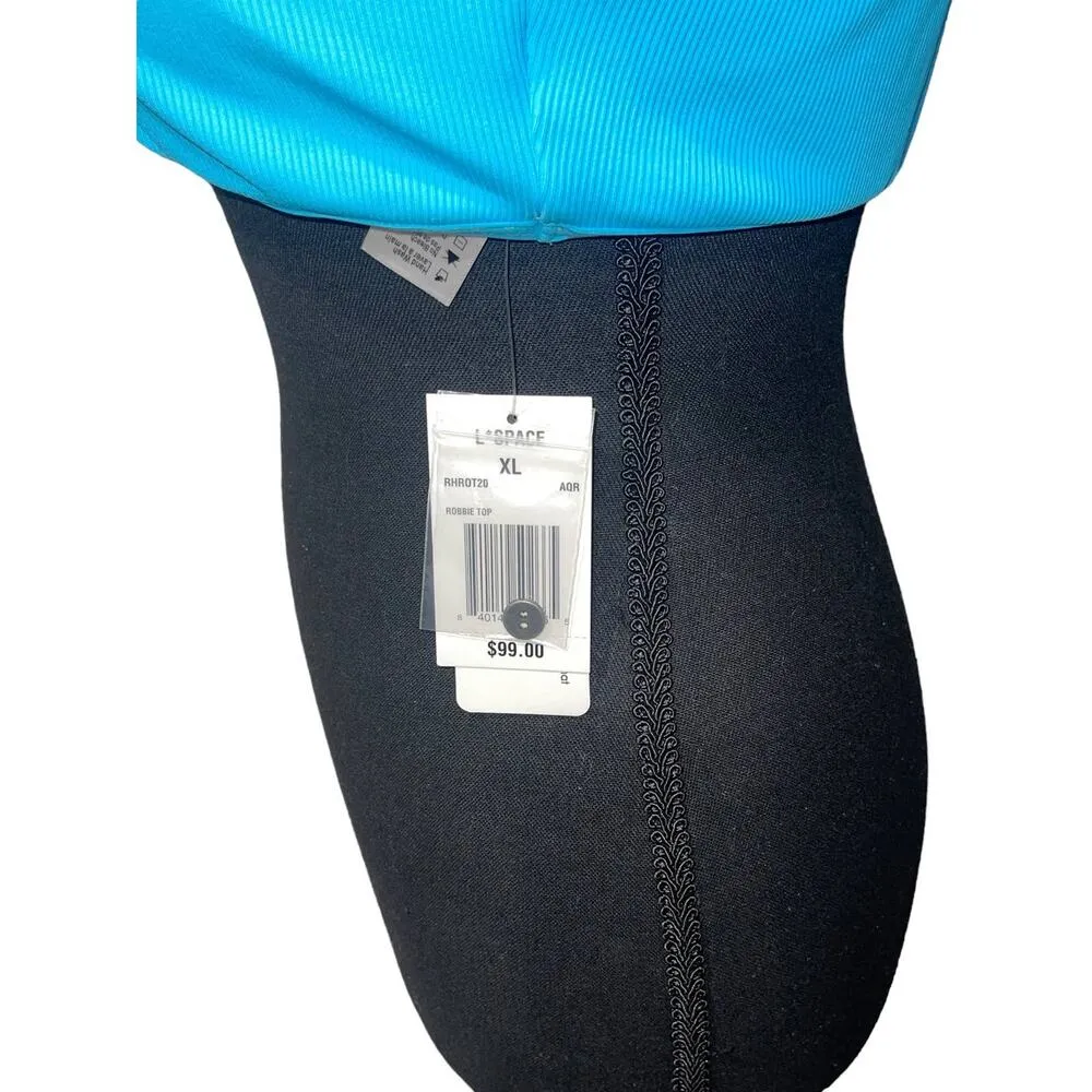 NWT! L*Space Robbie Aqua Bikini Swim Beachy Top - Size XL - Image 6