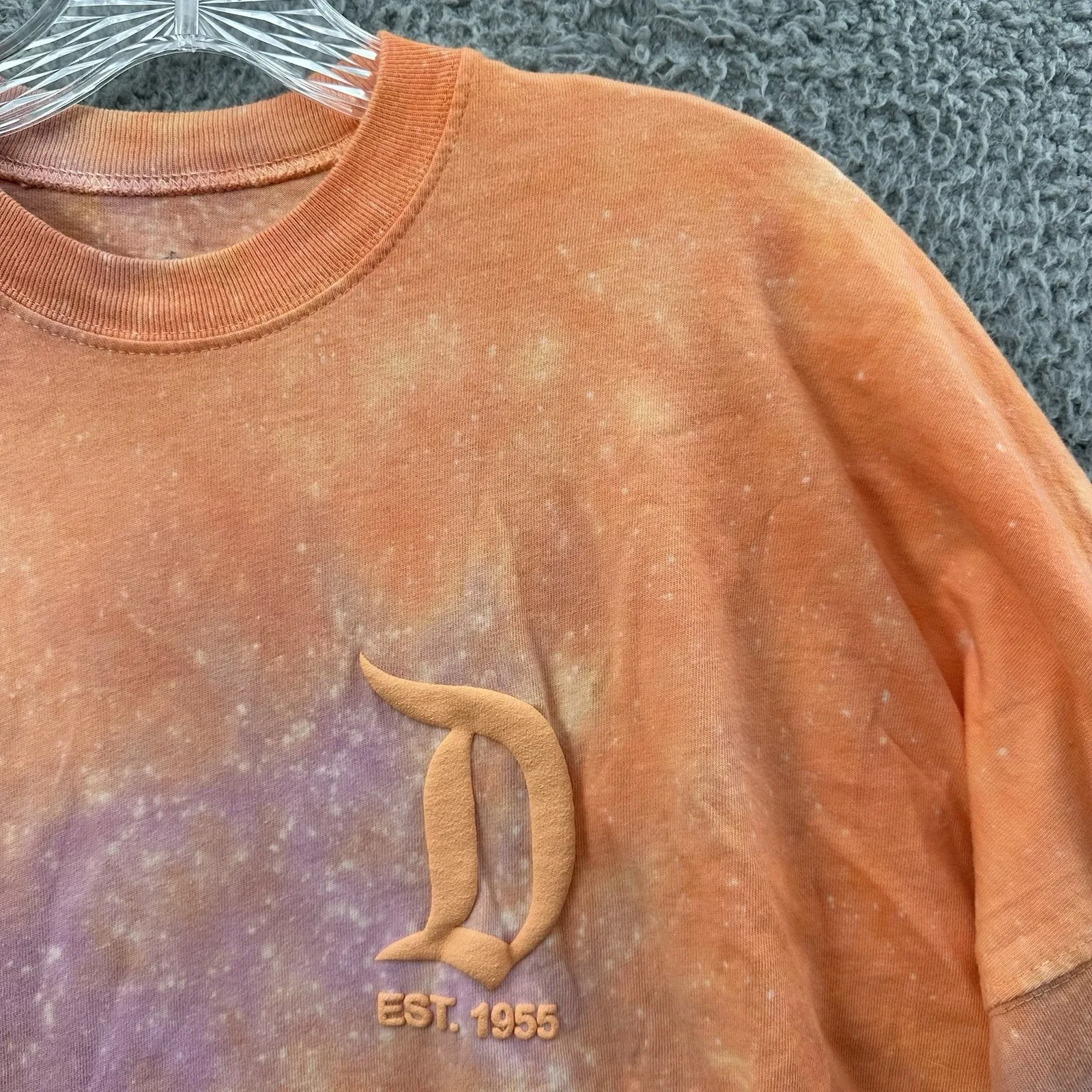 NWT Walt Disney World Parks Spirit Jersey Orange Purple Tie Dye‎ Women's XS - Image 4