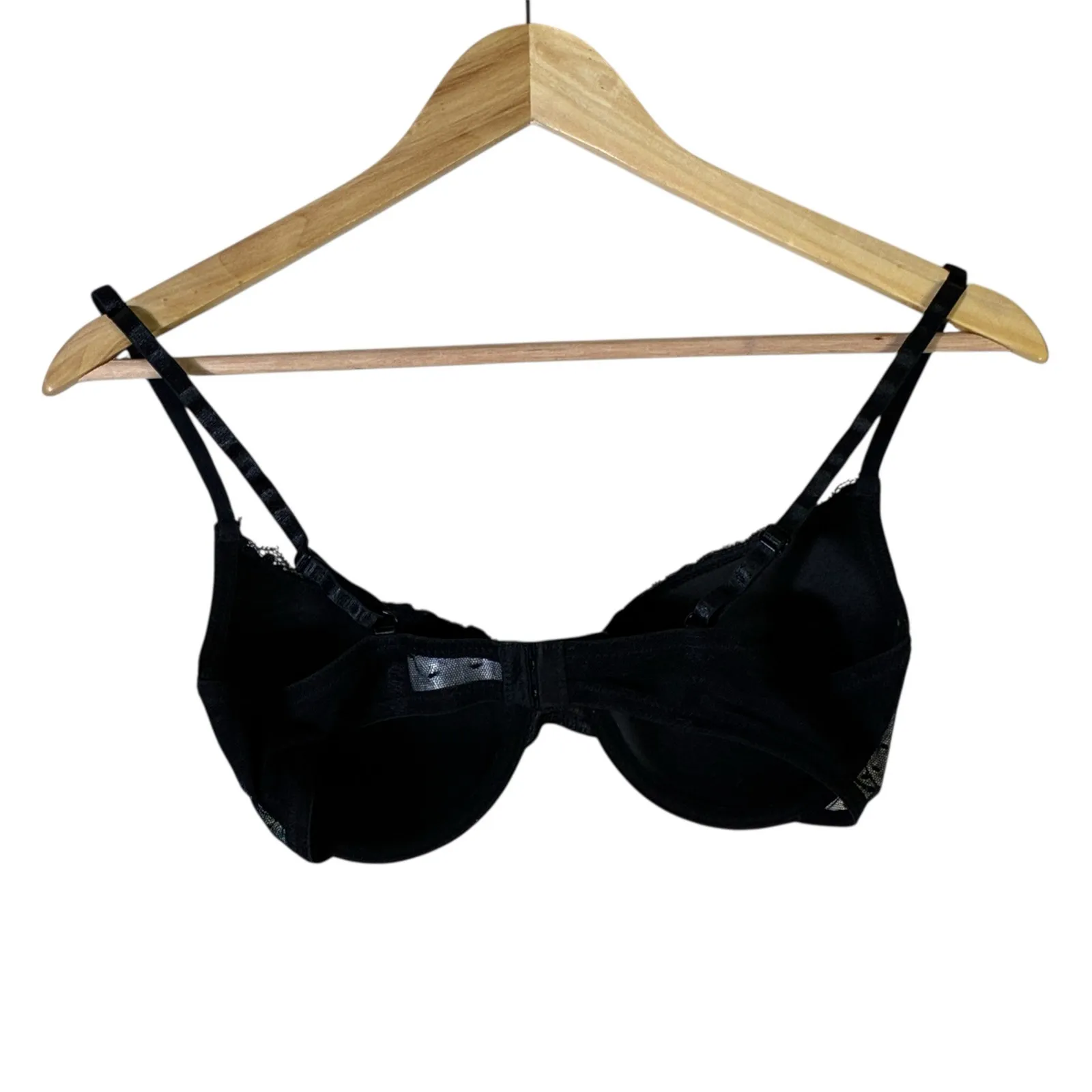 Kathy Ireland Intimates Lace Underwire Bra Womens 34C Black Romantic - Image 3