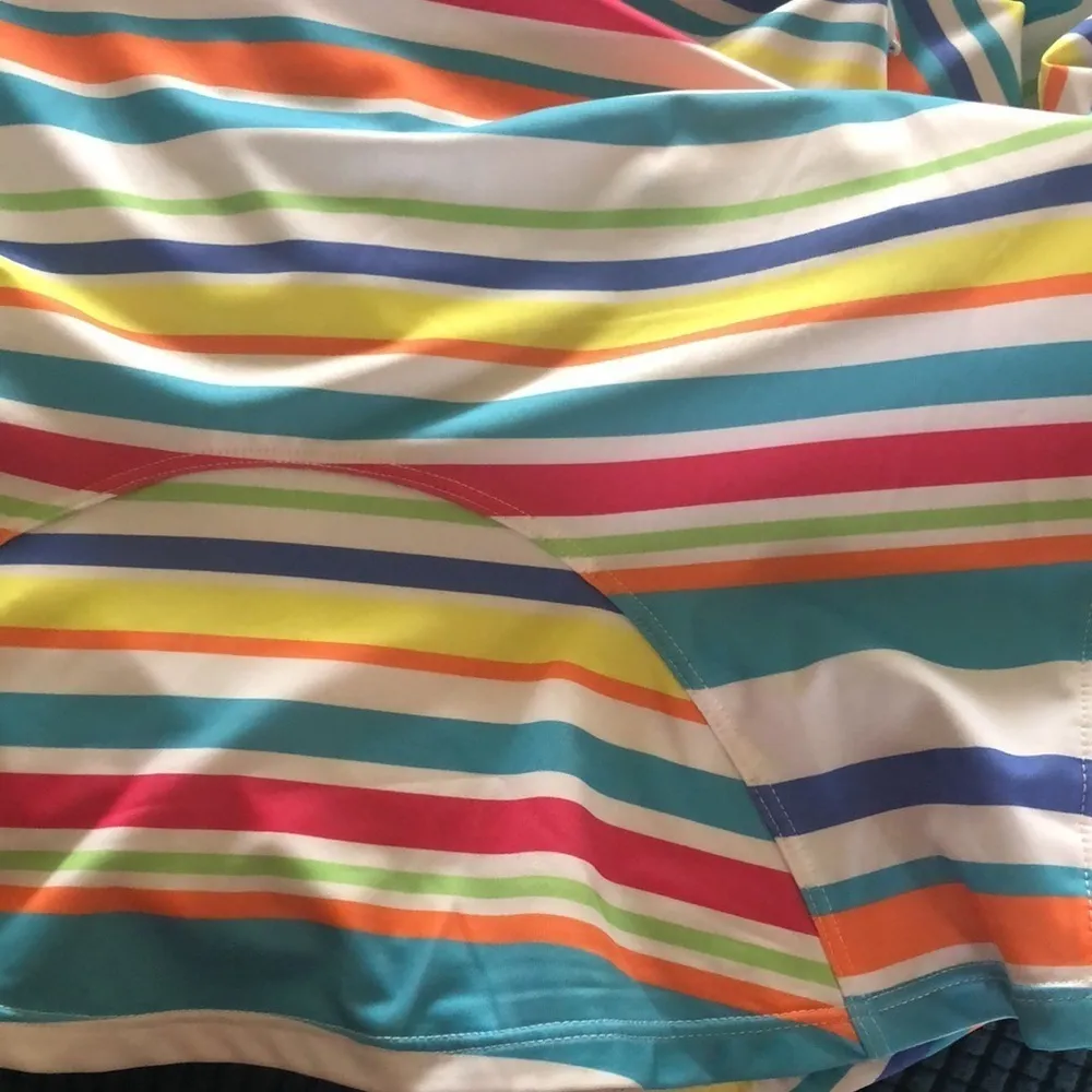 Tail Vana Striped Tennis Golf Pickleball Dress Sz. S Half Zip Ruffle Hem Summer - Image 8