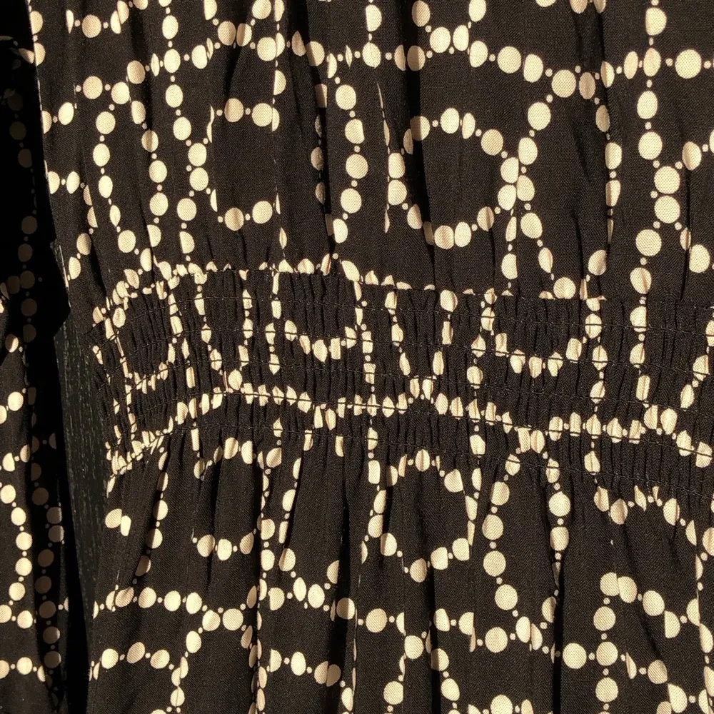 🖤 H&M BLACK WHITE PEARL PRINT MIDI DRESS XS - Image 5