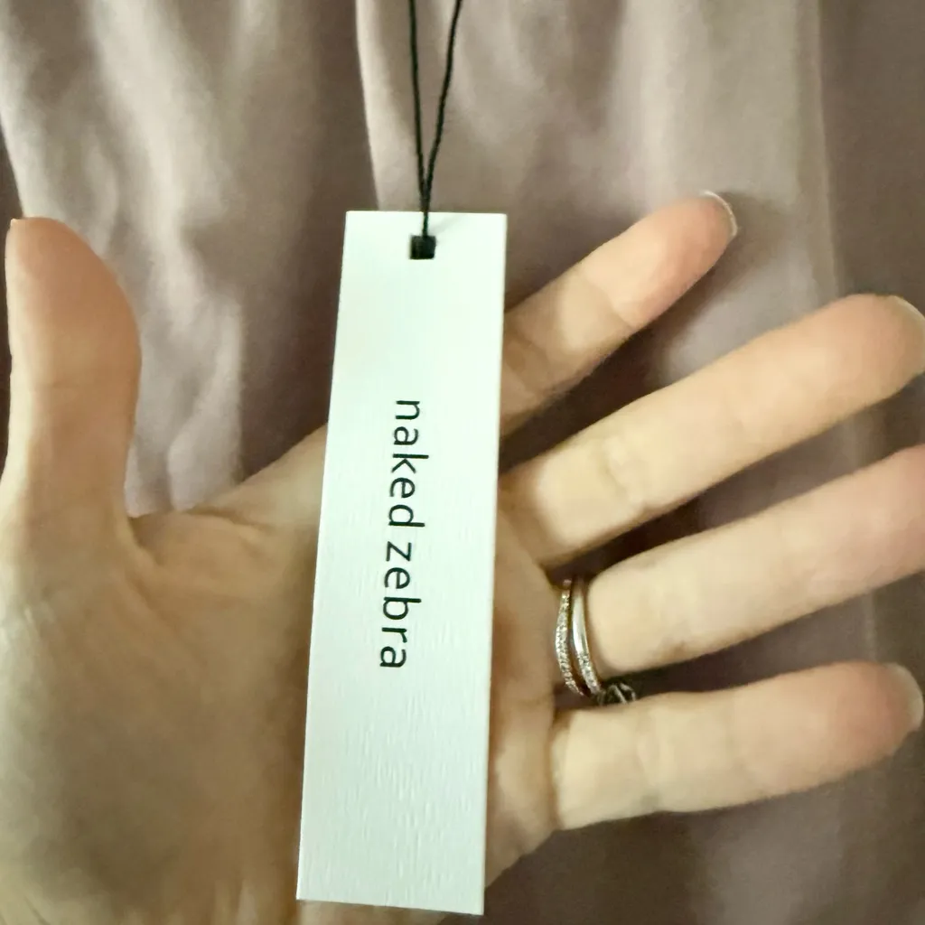 NWT Naked Zebra Strapless Ruffle High Low Hem Dress in Blush Pink Size L - Image 7