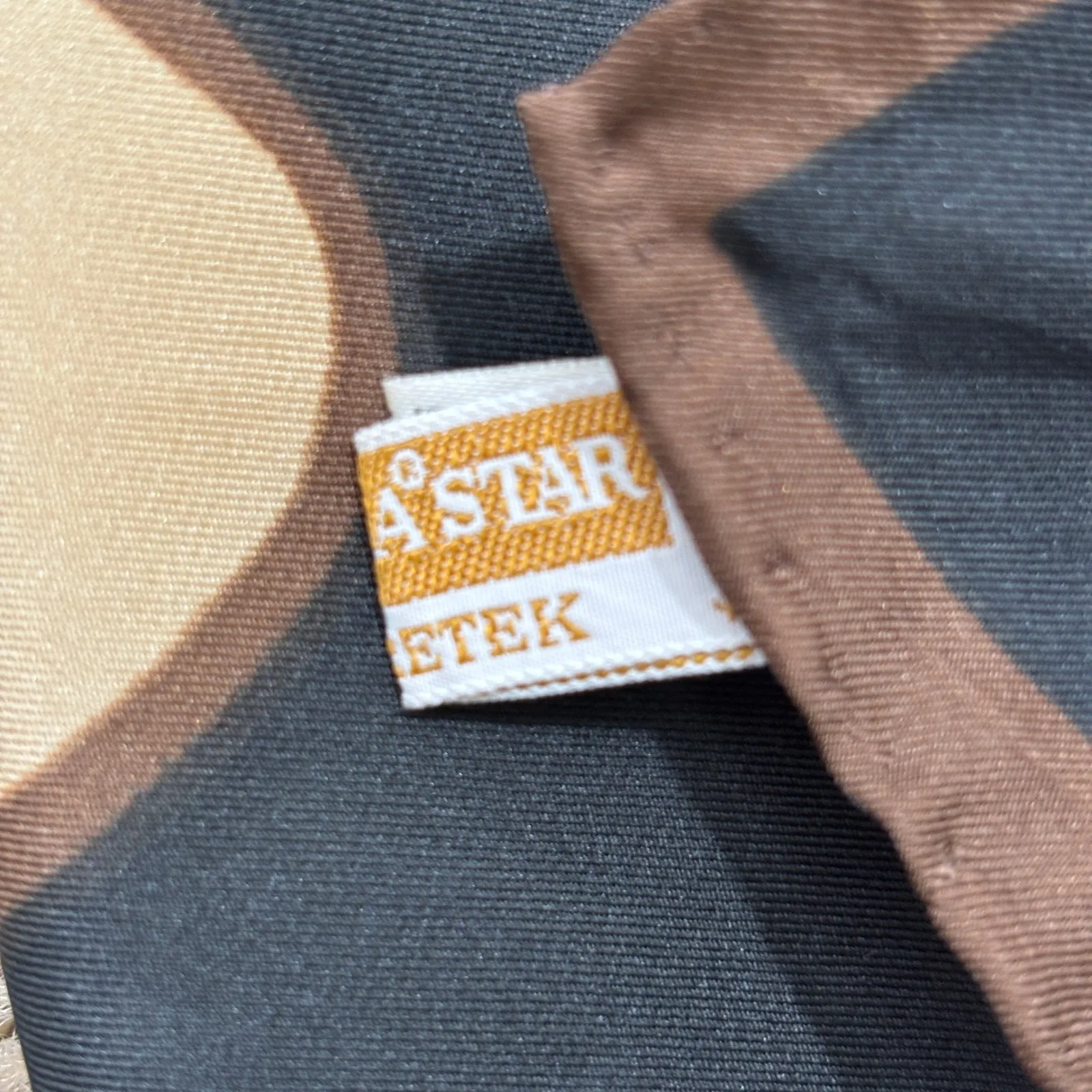 VTG Groovy Flower Square Scarf Black Orange Psychedelic Italy Made Trevira Retro - Image 5