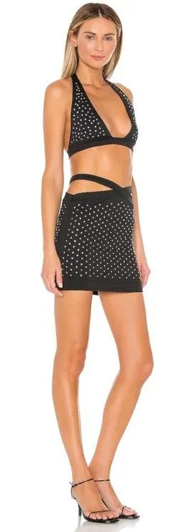 Revolve Black Two Piece Skirt Set - Image 2