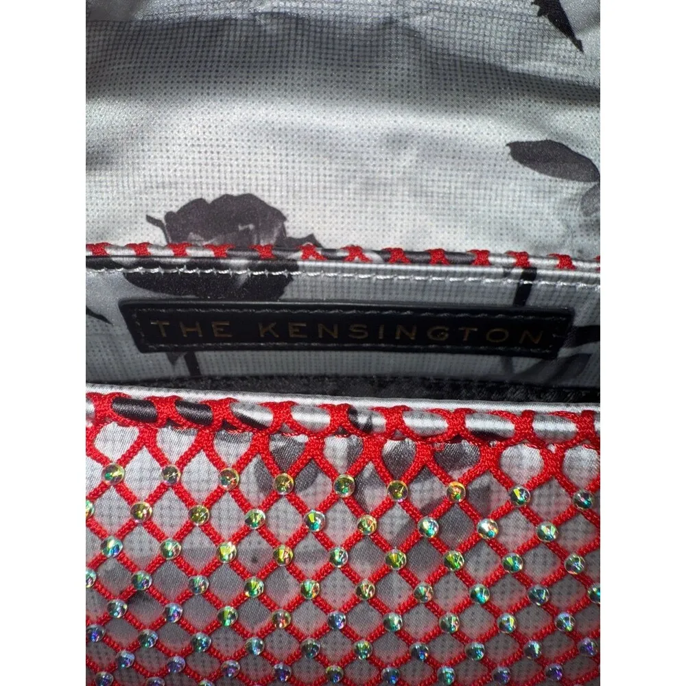 Kurt Geiger London Kensington Mesh Convertible Shoulder Bag Red with Dust Bag - Image 11