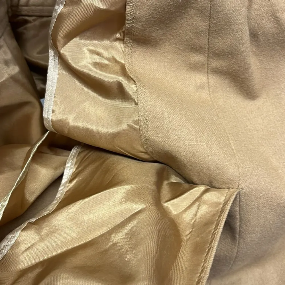 Pendleton Vintage Tan Pure Virgin Wool Lined Midi Pull-On Skirt Size 8 M516–149 - Image 11