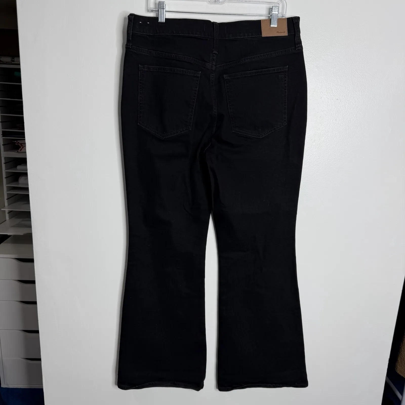 Madewell The Perfect Vintage Flare Jean in Sherborn Black Wash NF379 Size 31 - Image 3