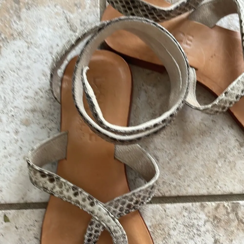 L Space Cocobelle Snake Wrap Leather Sandals - Image 10