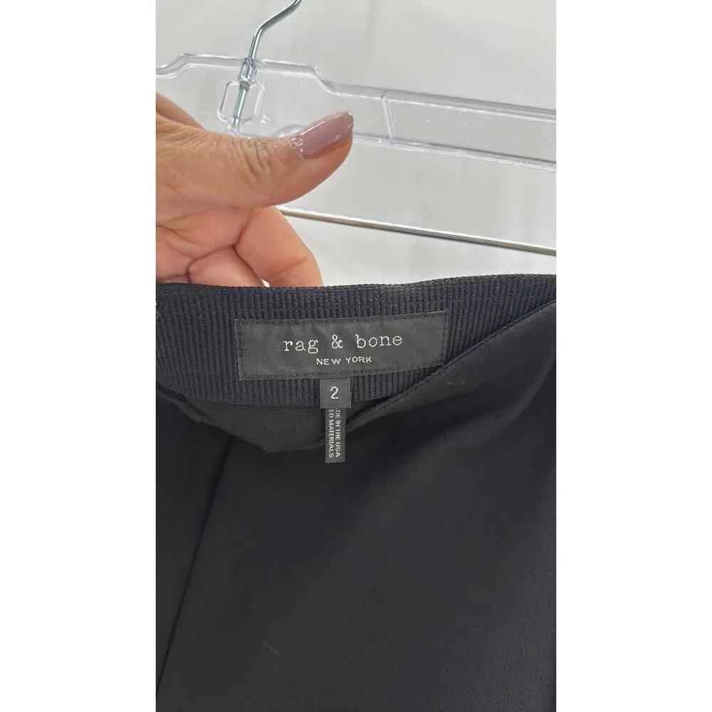 Rag & Bone Simone slim ankle pants  black minimalist office everyday artsy sz 2 - Image 6
