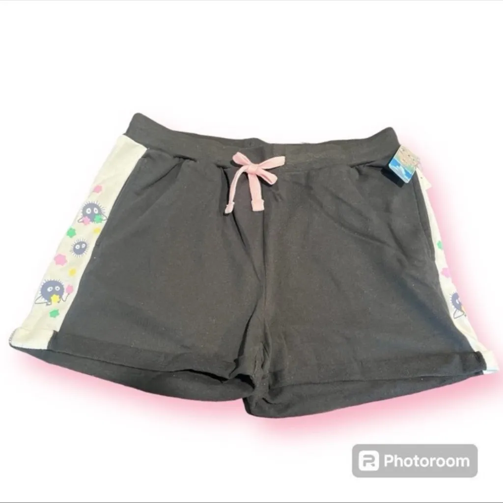 Studio Ghibli Spirited Away Soot Sprites Panel Lounge Shorts - Image 3